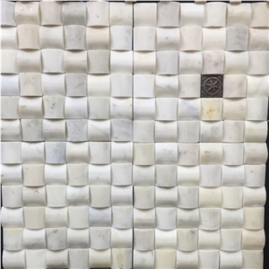 Shree Crystal Cosmic Beige Marble Basketweave Mosaic