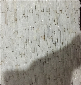 Shree Crystal Cosmic Beige Marble Basketweave Mosaic
