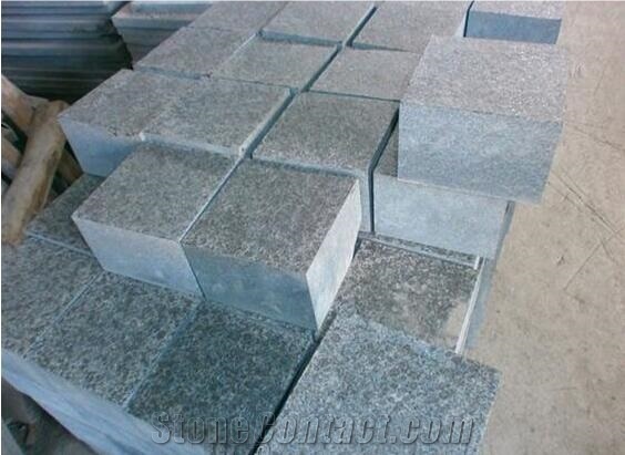 G654 Grey Granite Cobble Stone, Padang Dark Paving Stone