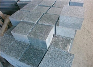 G654 Grey Granite Cobble Stone, Padang Dark Paving Stone