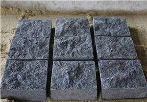 G654 Grey Granite Cobble Stone, Padang Dark Paving Stone