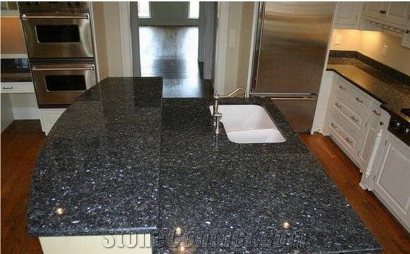Norway Emerald Pearl Granite Countertop, Kitchen Top Green Color