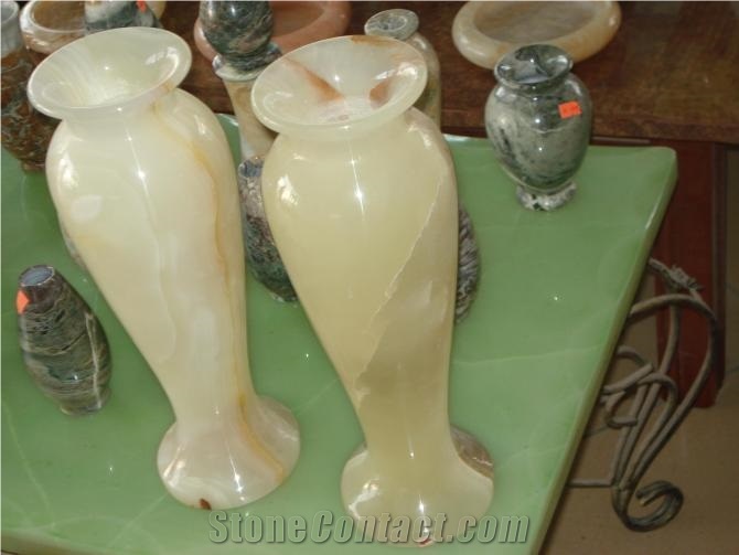 Onyx Flower Pot, Home Decorative Vases