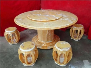 Onyx Stone Table & Chairs, Table Sets