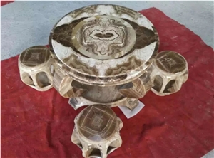 Onyx Stone Table & Chairs, Table Sets