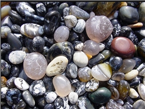 Polished Pebble Stone, Black River Stone, Natural Stone