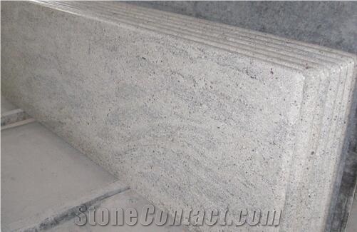 Prefab Kashmir White Kitchen Granite Countertops with Laminated Bullnose