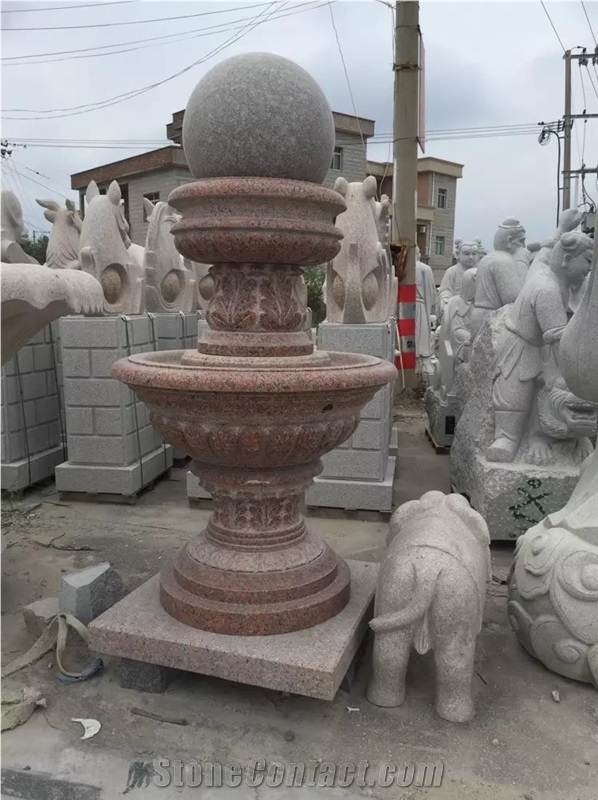 Sculpture Water Feature Fountain,Ball Fountains,Granite Stone Garden Fountains