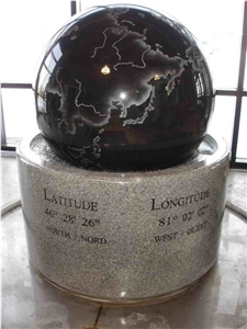 Shanxi Black Granite Rolling Fountain Ball