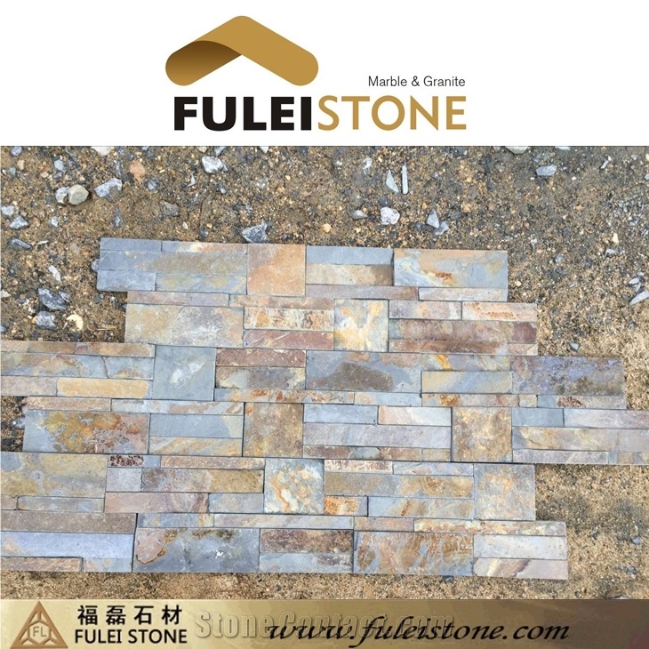 Rustic Cultured Cladding Rusty Slate Wall