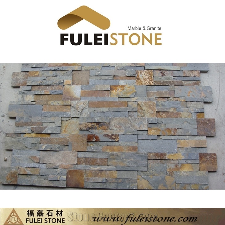Rustic Cultured Cladding Rusty Slate Wall
