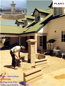 Yellow Sandstone Exterior Fountains, Water Fountains, Garden Fountains