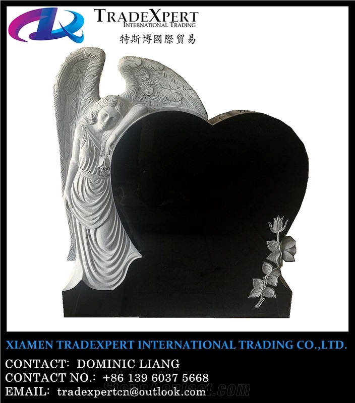 Heart Tombstones, Heart Monuments, Heart Headstone, Angel Monuments