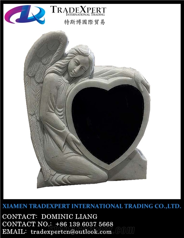 Heart Tombstones, Heart Monuments, Heart Headstone, Angel Monuments