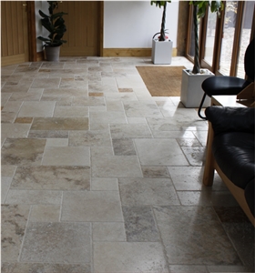 Kalee Travertine Floor Pattern Tiles, Beige Travertine Flooring Tiles, Walling Tiles