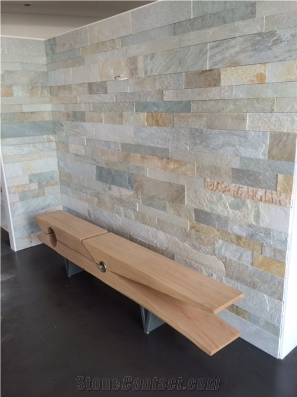 Ice White Quartzite Facing, Split Surface