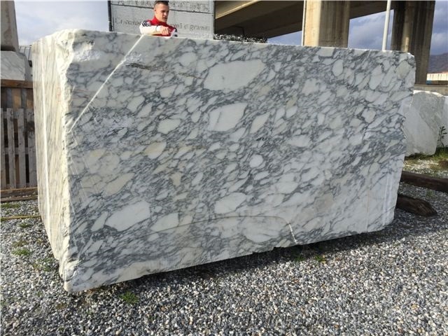 Arabescato Marble Blocks, White Italy Marble Blocks