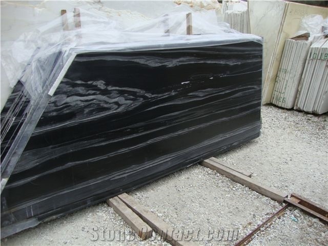 Polished Black Marble Tiles & Slabs, Floor Tiles, Wall Tiles