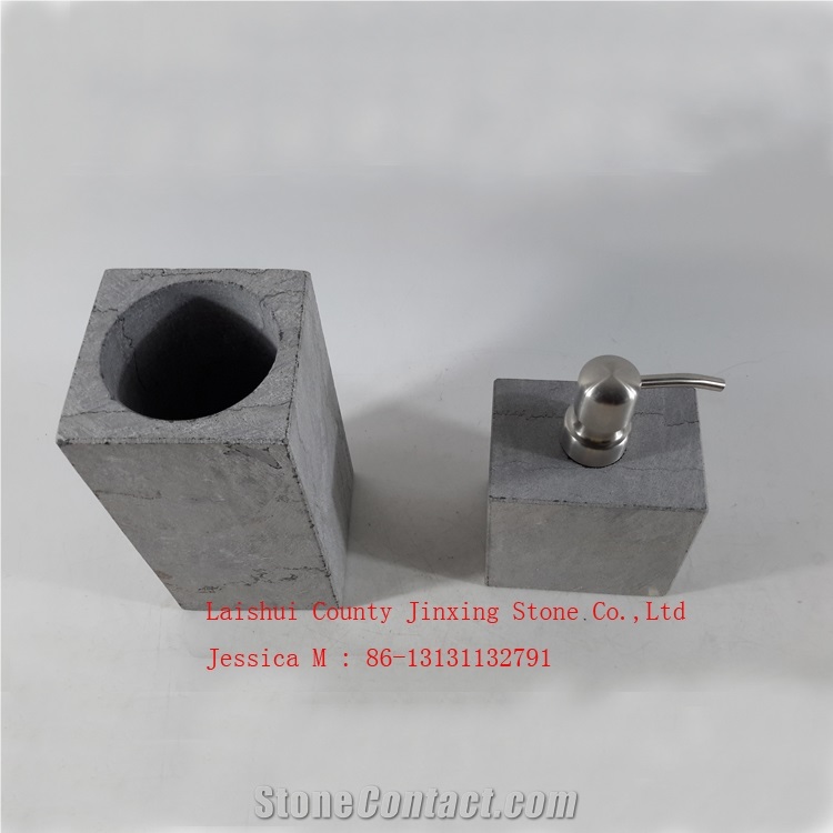 China Grey Marble Toilet Brush Holder Bath Accessories