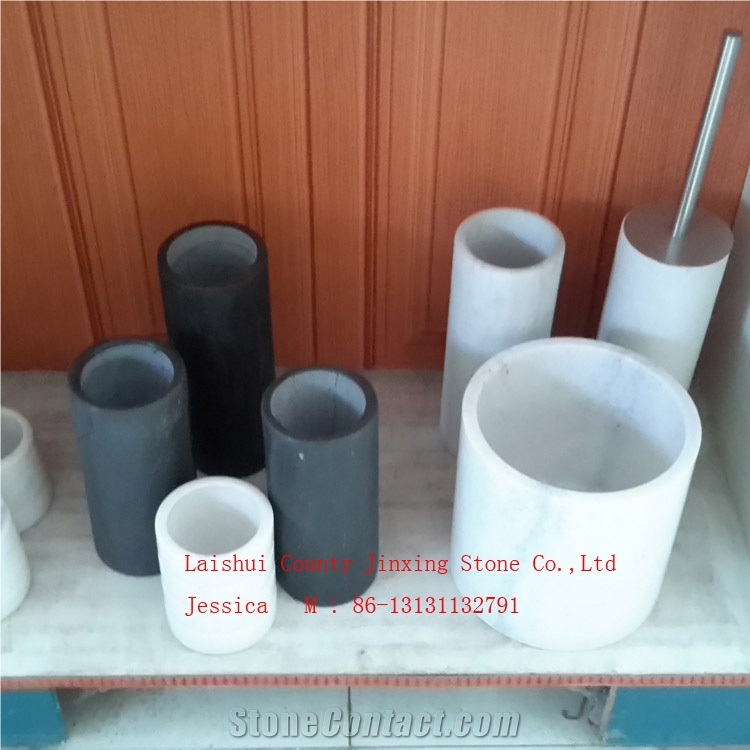 China Grey Marble Toilet Brush Holder Bath Accessories