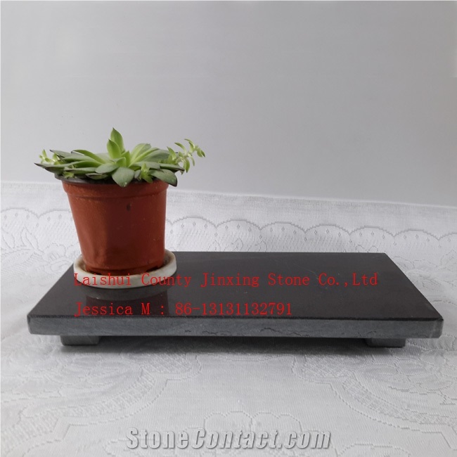 Granite Tray with Feet/Granite Tray with Stand/Power Of Black Granite Minimalist Tray, Cheese Snack Granite Serving Tray, Jewelry Trendy Tray, Coffee Table Black Tray, Artsy Granite Board