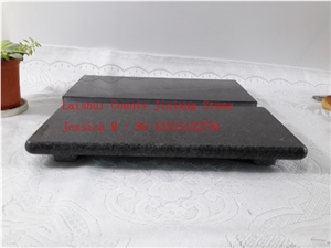 Granite Tray with Feet/Granite Tray with Stand/Power Of Black Granite Minimalist Tray, Cheese Snack Granite Serving Tray, Jewelry Trendy Tray, Coffee Table Black Tray, Artsy Granite Board
