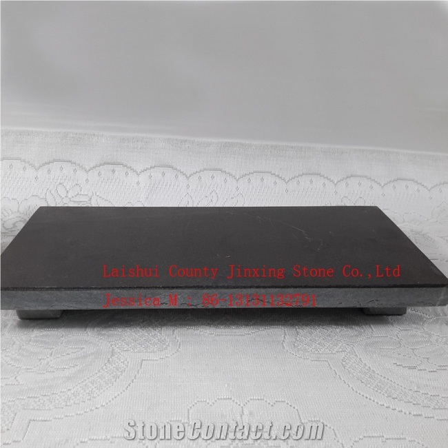 Granite Tray with Feet/Granite Tray with Stand/Power Of Black Granite Minimalist Tray, Cheese Snack Granite Serving Tray, Jewelry Trendy Tray, Coffee Table Black Tray, Artsy Granite Board