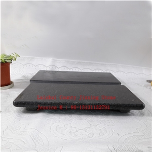Granite Tray with Feet/Granite Tray with Stand/Power Of Black Granite Minimalist Tray, Cheese Snack Granite Serving Tray, Jewelry Trendy Tray, Coffee Table Black Tray, Artsy Granite Board