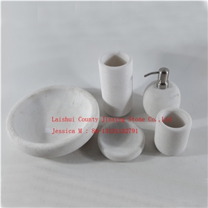 Grey Marble Bathroom Accessory Set / Marble Tumbler , Marble Soap Holder /Marble Toothbrush Holder /Marble Soap Dispenser