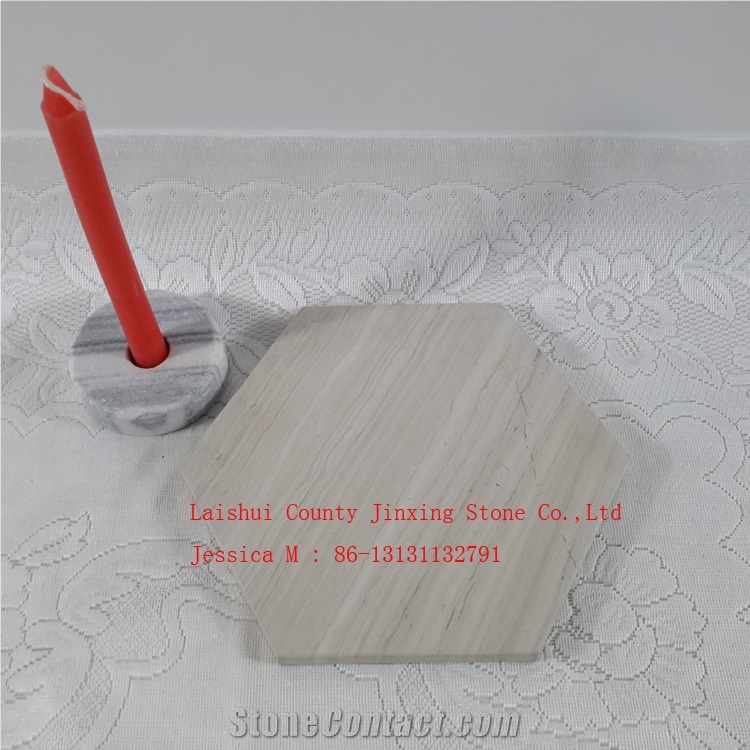 Hexagonal Marble Cutting Board /Hexagonal Wooden Vein Marble Cheese Board /Hexagonal Marble Pastry Board /Hexagonal Marble Chopping Blocks