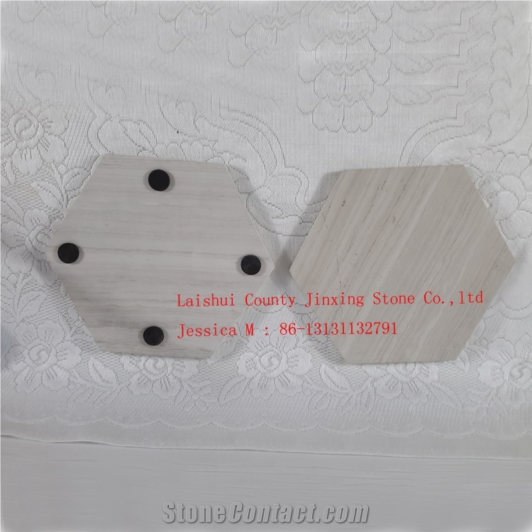 Hexagonal Marble Cutting Board /Hexagonal Wooden Vein Marble Cheese Board /Hexagonal Marble Pastry Board /Hexagonal Marble Chopping Blocks