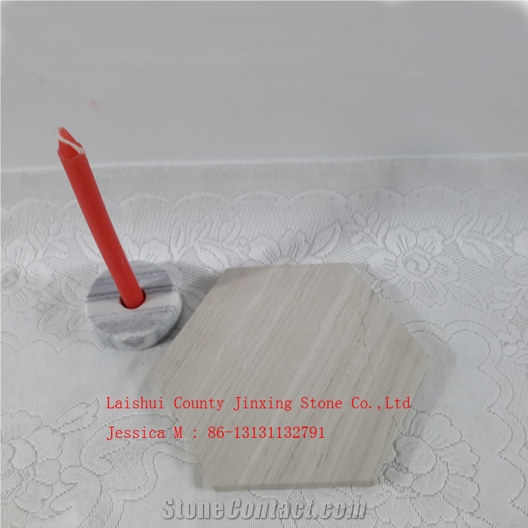 Hexagonal Marble Cutting Board /Hexagonal Wooden Vein Marble Cheese Board /Hexagonal Marble Pastry Board /Hexagonal Marble Chopping Blocks
