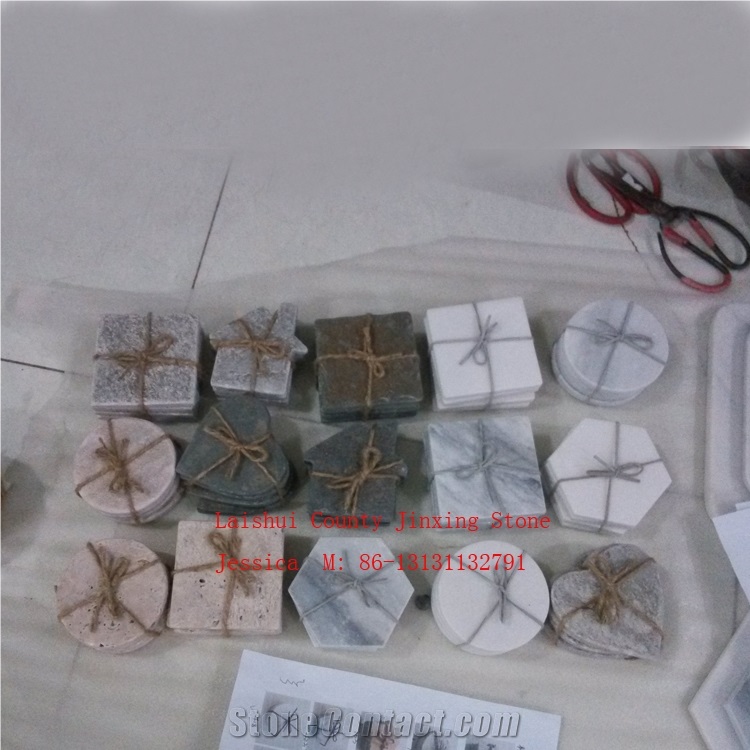 Multicolor Marble Drink Cup Coaster /Stone Drink Cup Coaster Set /Stone Coaster Set Of 4 Pieces