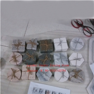 Multicolor Marble Drink Cup Coaster /Stone Drink Cup Coaster Set /Stone Coaster Set Of 4 Pieces