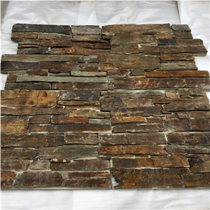 Smc-Cc160 China Natural S1120 Rusty Slate Cement Stone Panel/ Cement Culture Stone/ Cement Stone Wall Cladding/Ledge Stone/ Stone Veneer for Decoration