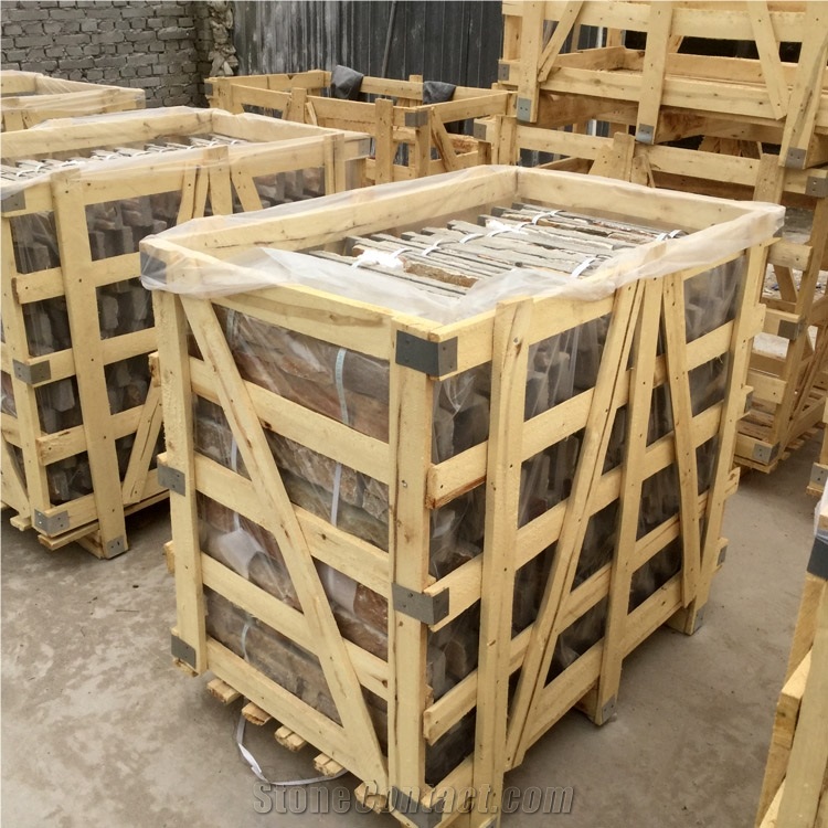Smc-Cc173 China Sesame Granite Cement Cultured Stone / Ledge Stone Veneer/ Stacked Stone Wall Cladding