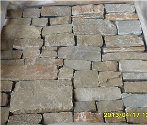 Smc-Fs072 China Sesame Yellow Loose Stone /Granite Fieldstone/Loose Strip Stone Veneer/Natural Granite Stacked Stone/ Wall Cladding/Random Loose Cultured Stone Wall Stone