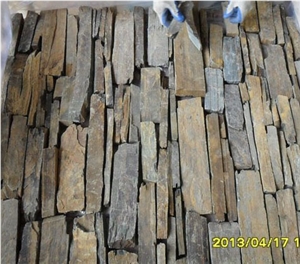 Smc-Fs072 China Sesame Yellow Loose Stone /Granite Fieldstone/Loose Strip Stone Veneer/Natural Granite Stacked Stone/ Wall Cladding/Random Loose Cultured Stone Wall Stone
