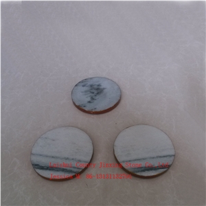 Stone Drink Cup Coaster with Golden Rim