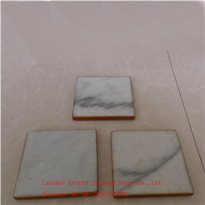 Stone Drink Cup Coaster with Golden Rim