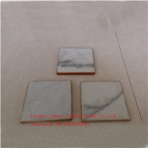 Stone Drink Cup Coaster with Golden Rim