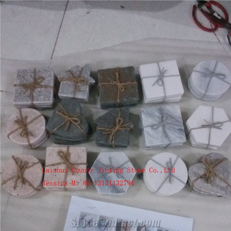 Travertine Marble Drink Cup Coaster /Stone Coaster Set