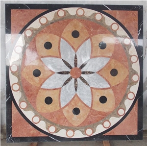 Marble Inlay Waterjet Medallions