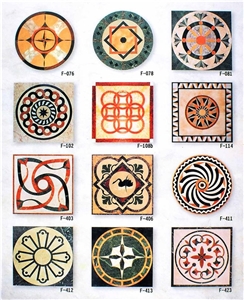 Marble Inlay Waterjet Medallions