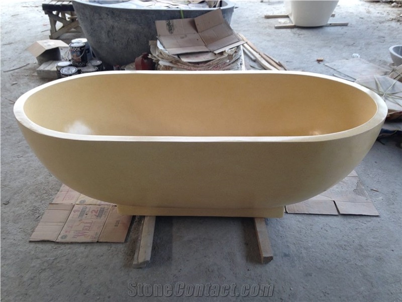 Square Concrete Terrazzo Bathtubs