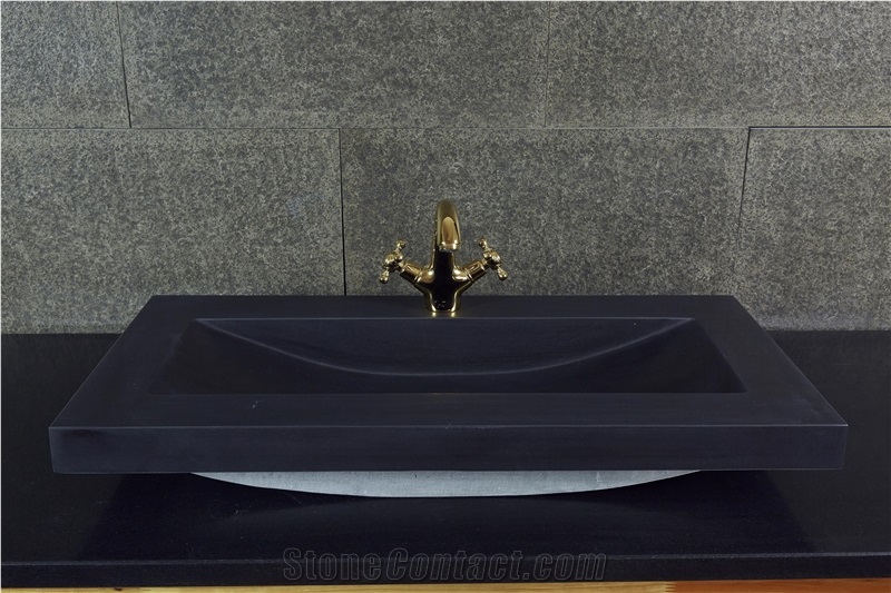 Black Granite Bath Top and Wash Basin/ Black Granite Top and Bathroom Sink/ Black Granite Bathroom Countertop and Sink/ washbasin/ bathroomsink/ countertop