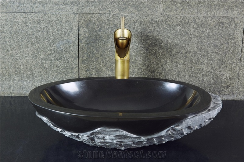Black Granite Bath Top and Wash Basin/ Black Granite Top and Bathroom Sink/ Black Granite Bathroom Countertop and Sink/ washbasin/ bathroomsink/ countertop