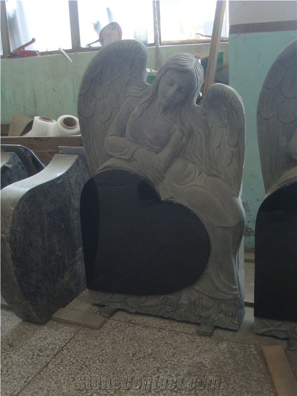 Black Granite Tombstone & Monument