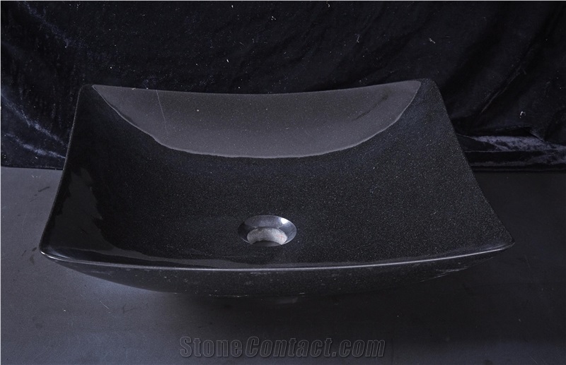 Black Granite Wash Basin and Bathroom Sink/Round Black Granite Wash Basin and Bathroom Sink/ washbasin / bathroomsink