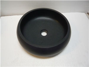 Black Granite Wash Basin and Bathroom Sink/Round Black Granite Wash Basin and Bathroom Sink/ washbasin / bathroomsink